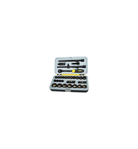 JUEGO DE DADOS AL CROMO NEGRO FATMAX MANDO 1/2-30 PZA METRICAS