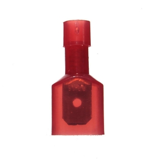 TERMINAL TOTALMENTE AISLADO NYLON MACHO ROJO